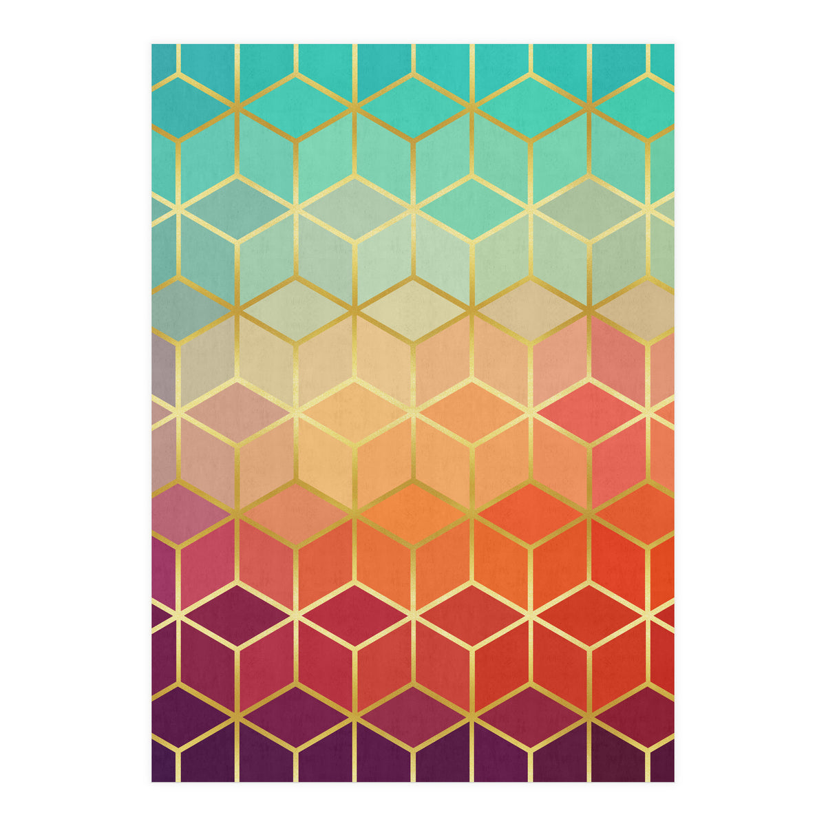 Colorful and golden pattern II (Print Only)