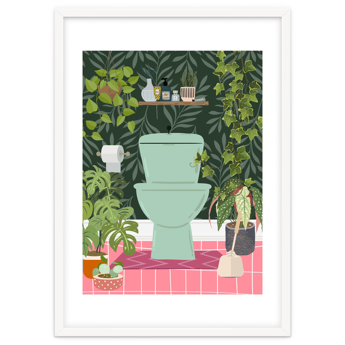 Botanical Loo in Tropical Bathroom