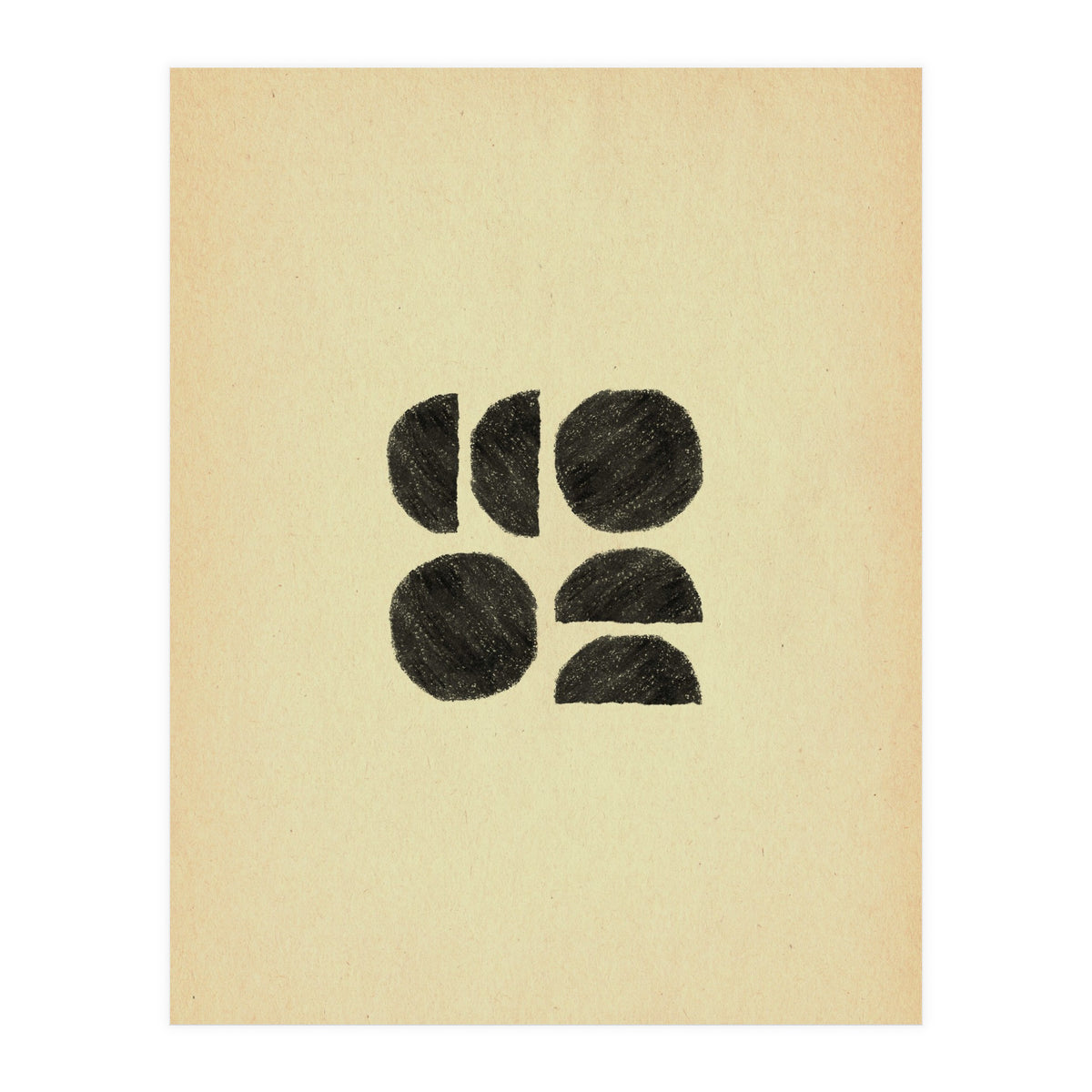 Abstract mid-century modern shapes (Print Only)