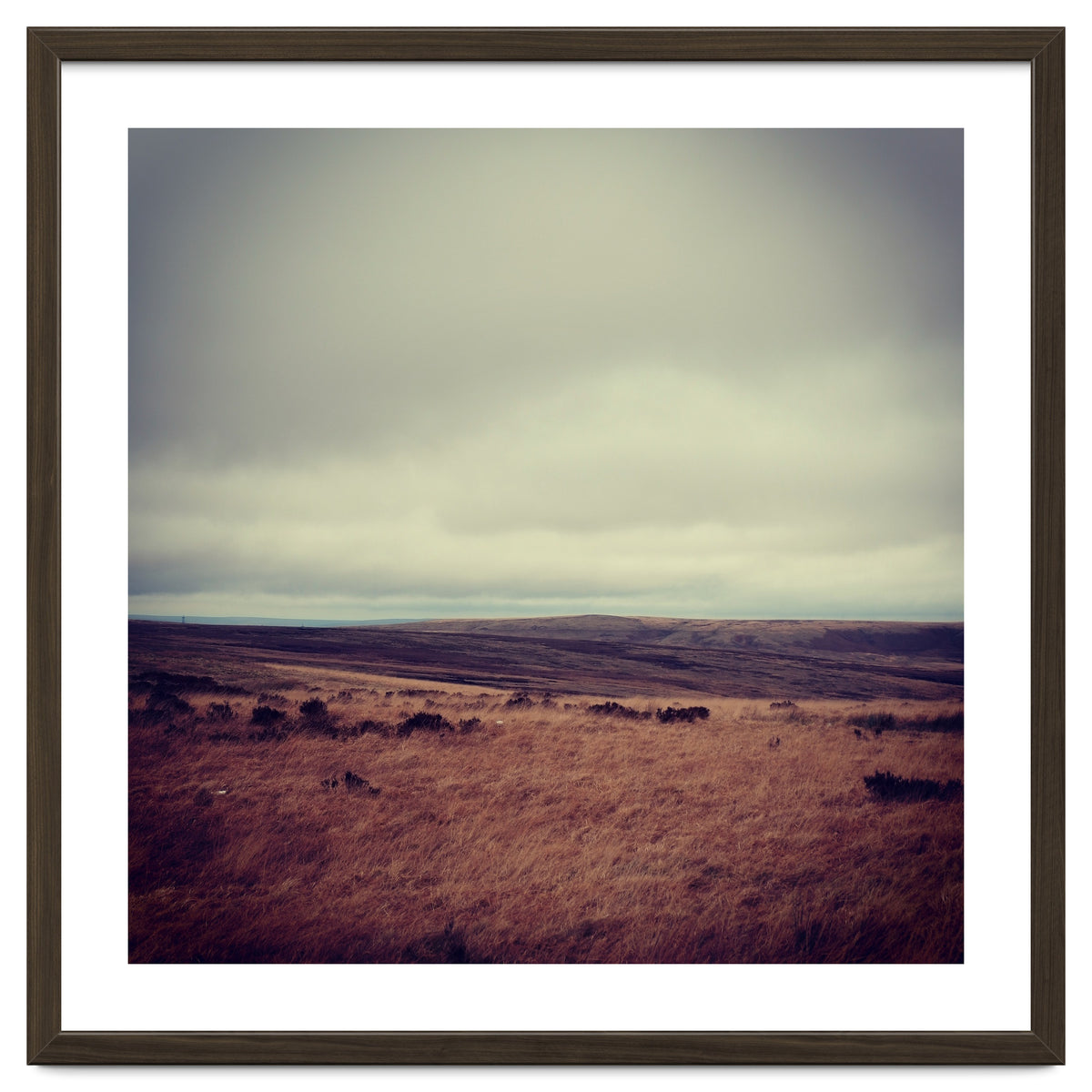 Bleak winter landscape of Saddleworth Moor
