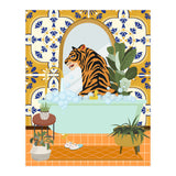 Tiger Bathing in Moroccan Style Bathroom (Print Only) thumbnail