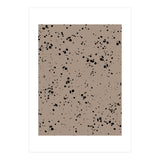 Black Paint Splatter on Dark Beige Background (Print Only) thumbnail