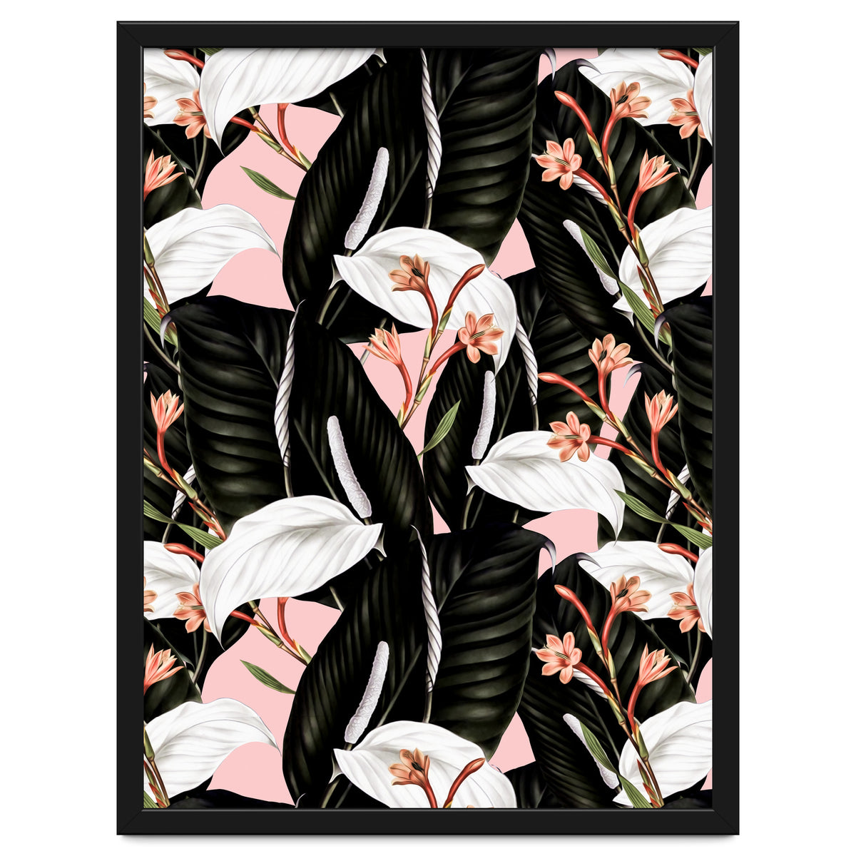 Flowery exotic botanical pink