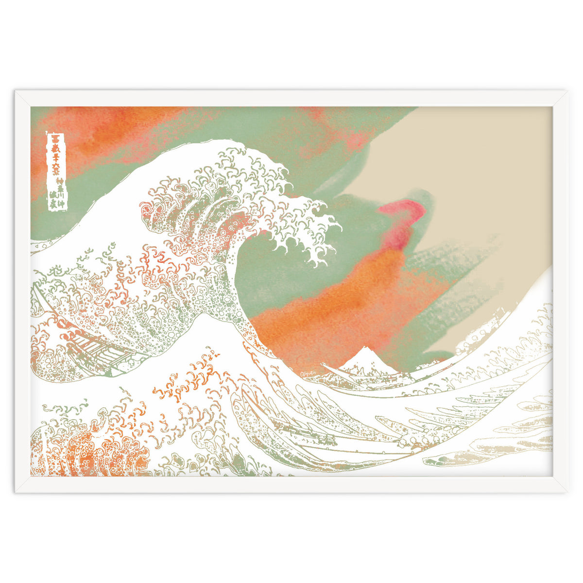 Calm into Great Wave Paint  I