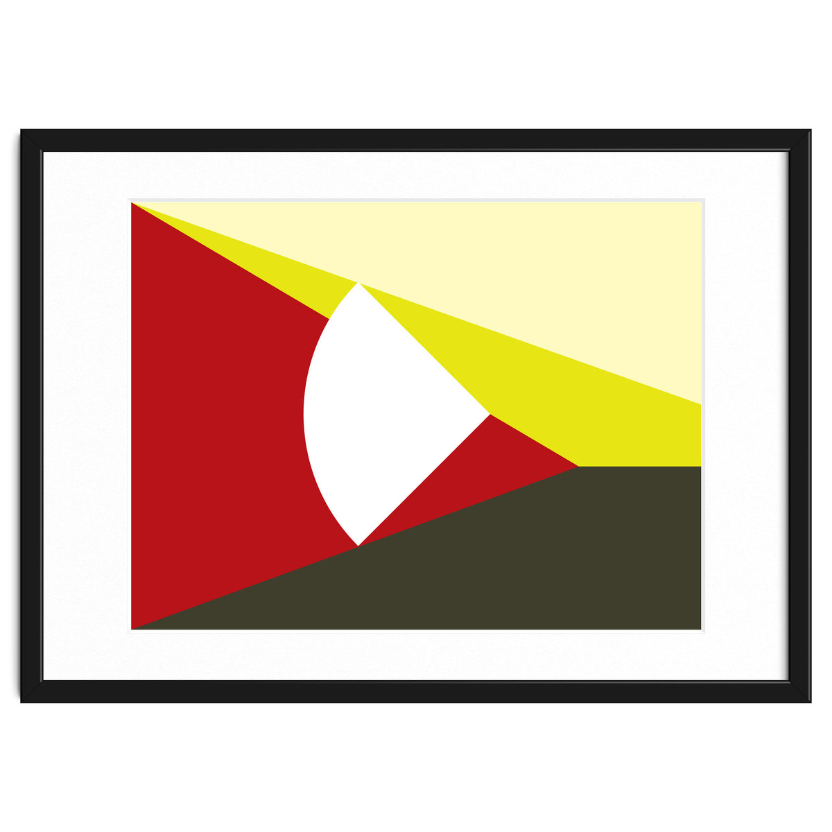 Geometric Shapes No. 13 - red, brown & yellow