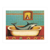 Dolphin In A Bath Folk Art (Print Only) thumbnail