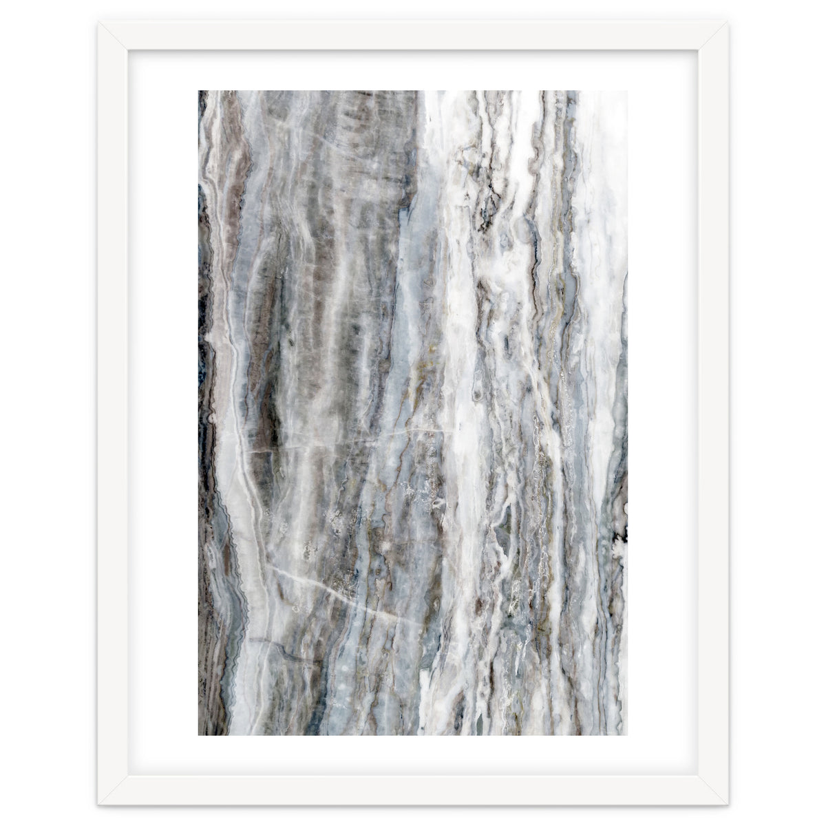 Marble Landscape II Blue and White