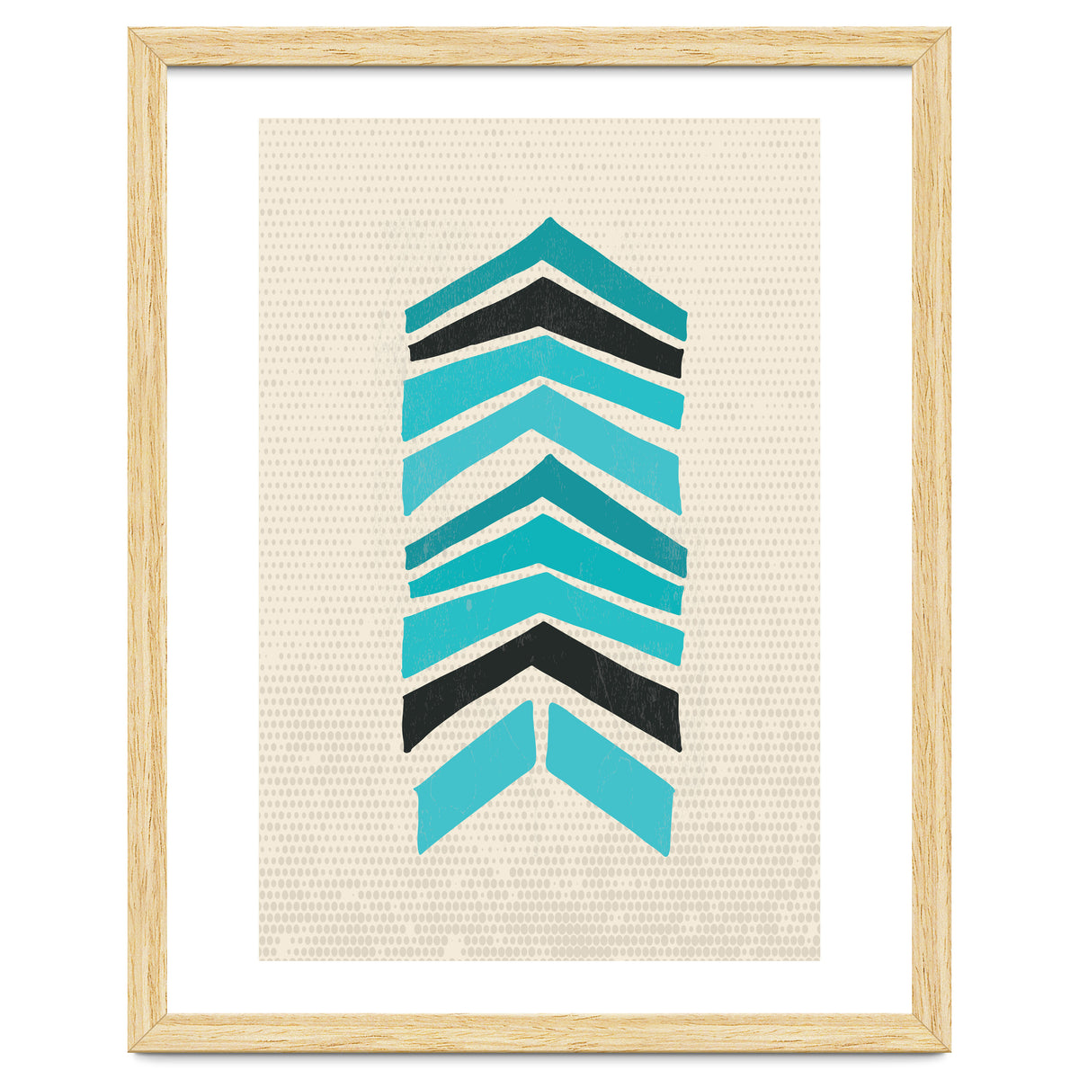 Retro Chevron Print Blue Variation