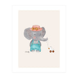 Baby Elephant And Duck (Print Only) thumbnail