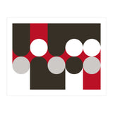 Geometric Shapes No. 33 - brown, red & white (Print Only) thumbnail