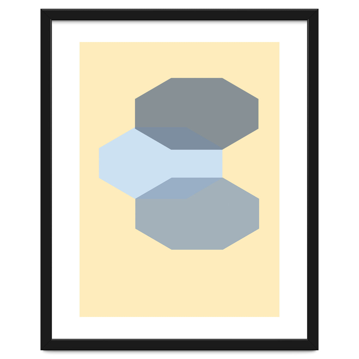 Blue shapes abstract