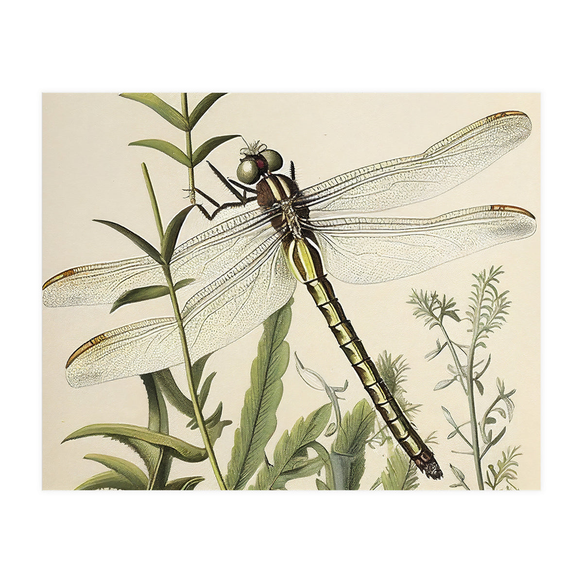 Dragonfly Vintage Illustration (Print Only)