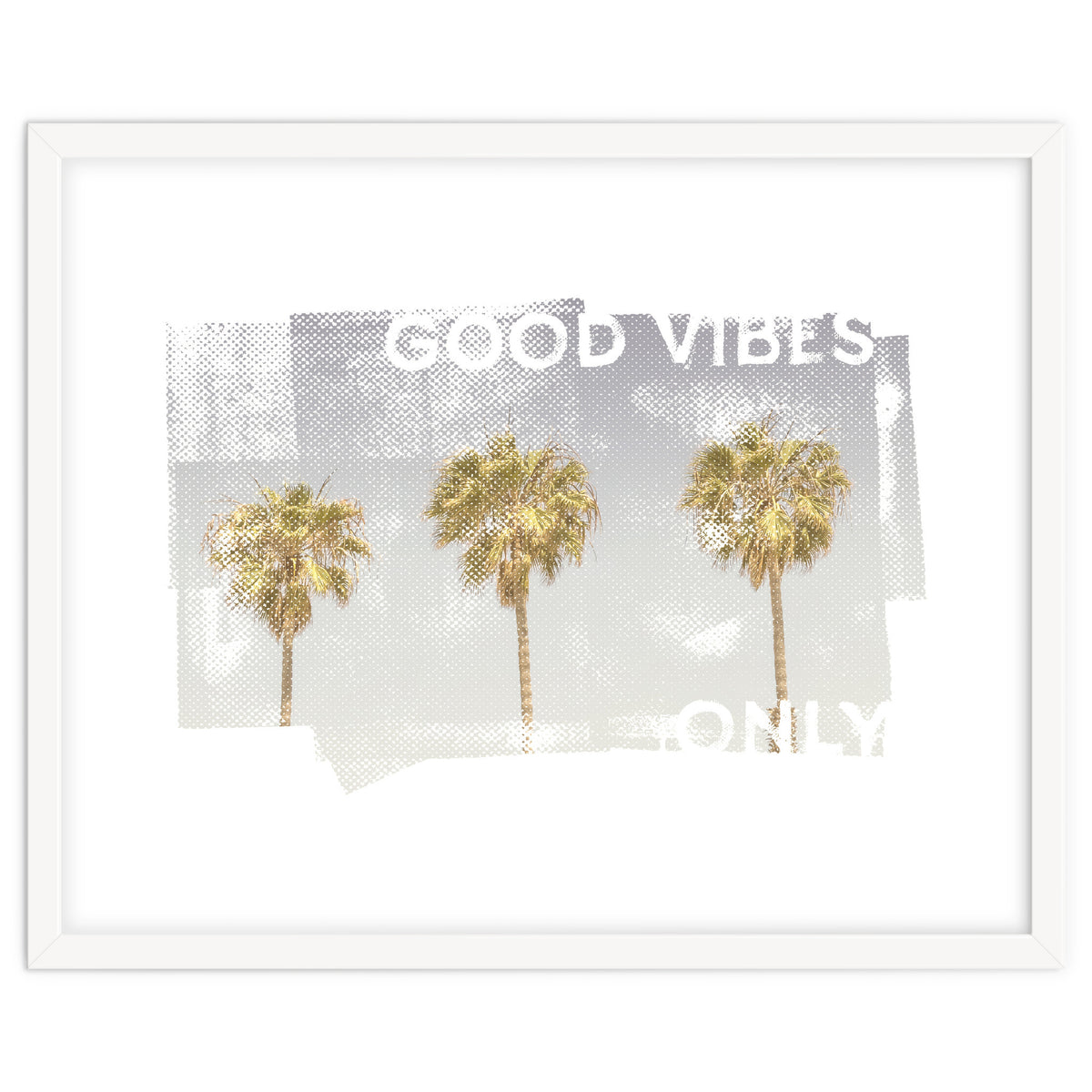 Vintage palm trees | good vibes only