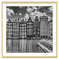 AMSTERDAM Damrak and dancing houses | Monochrome
