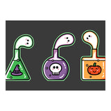 Kawaii Cute Halloween Potions - witches hat, skull, pumpkin, ghosts (Print Only) thumbnail