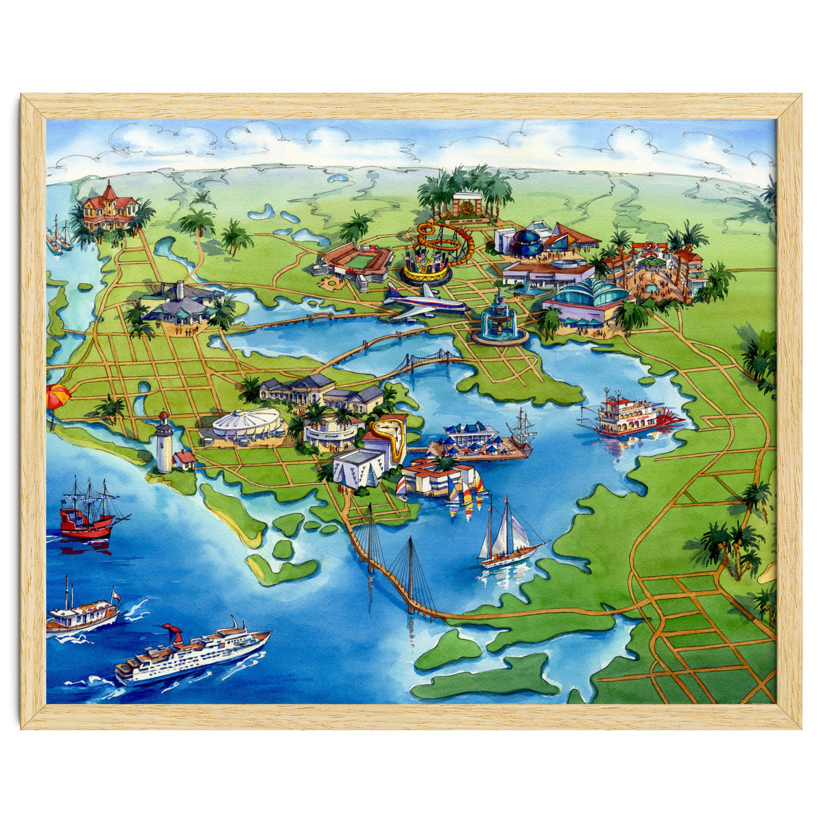 Tampa Bay Illustrated Map