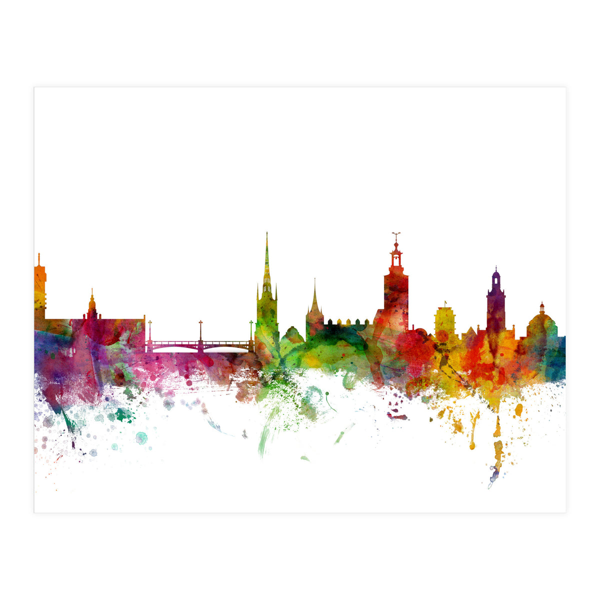 Stockholm Sweden Skyline (Print Only)