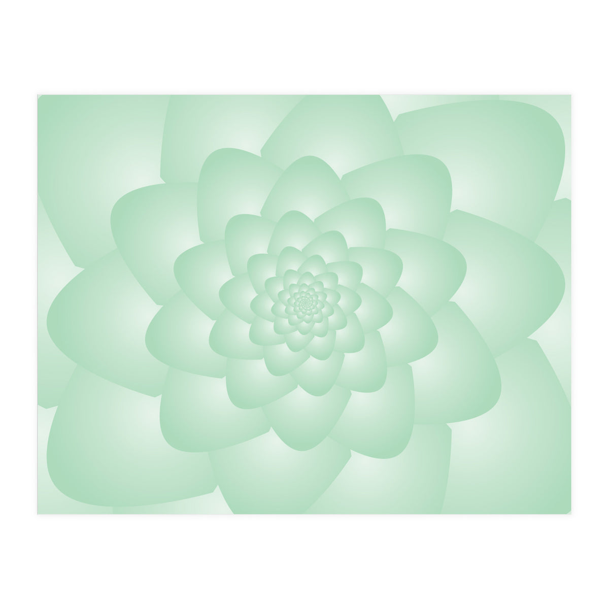Pastel Colors Flower Pattern Set Green (Print Only)
