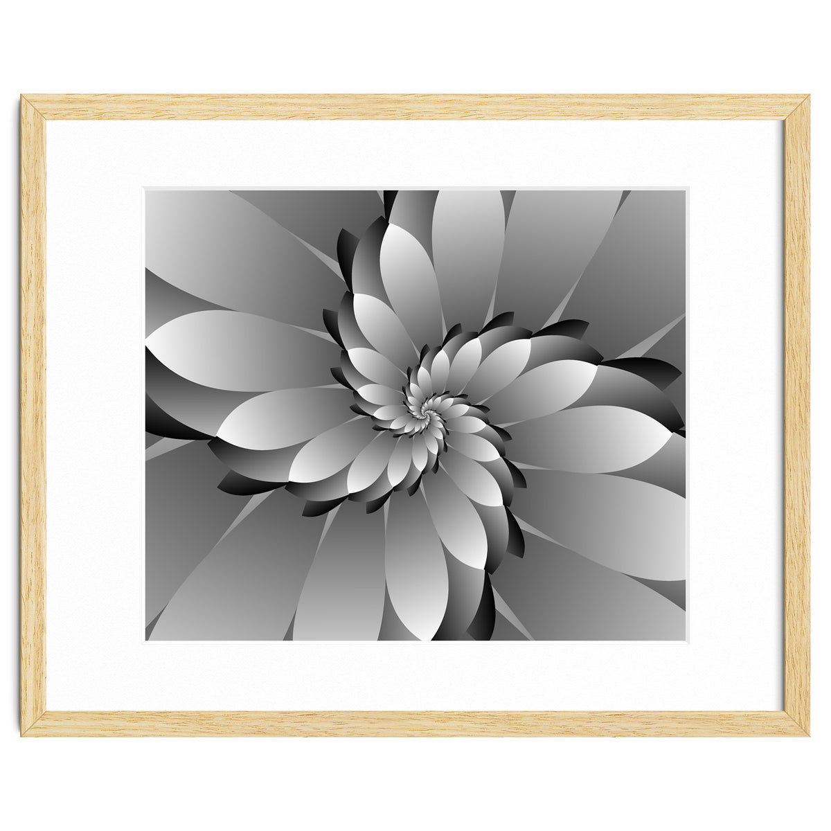 BLACK Floral 3D ART