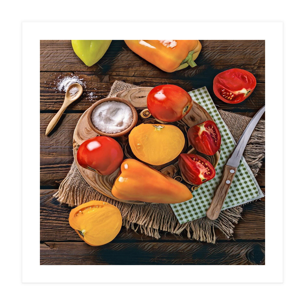 Bell peppers and tomatoes (Print Only)