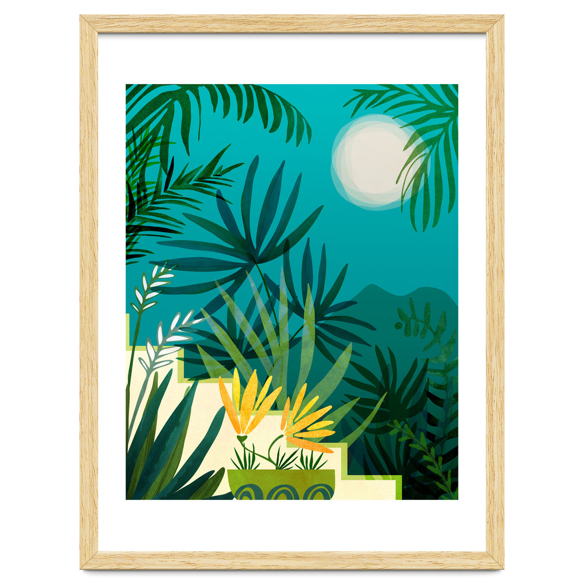 Rainforest With Moonlight