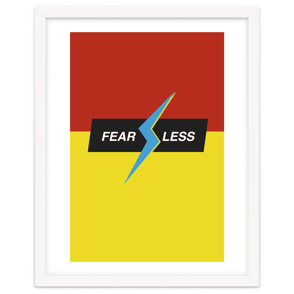 Modern Geometric Minimalist Typography Fear Less