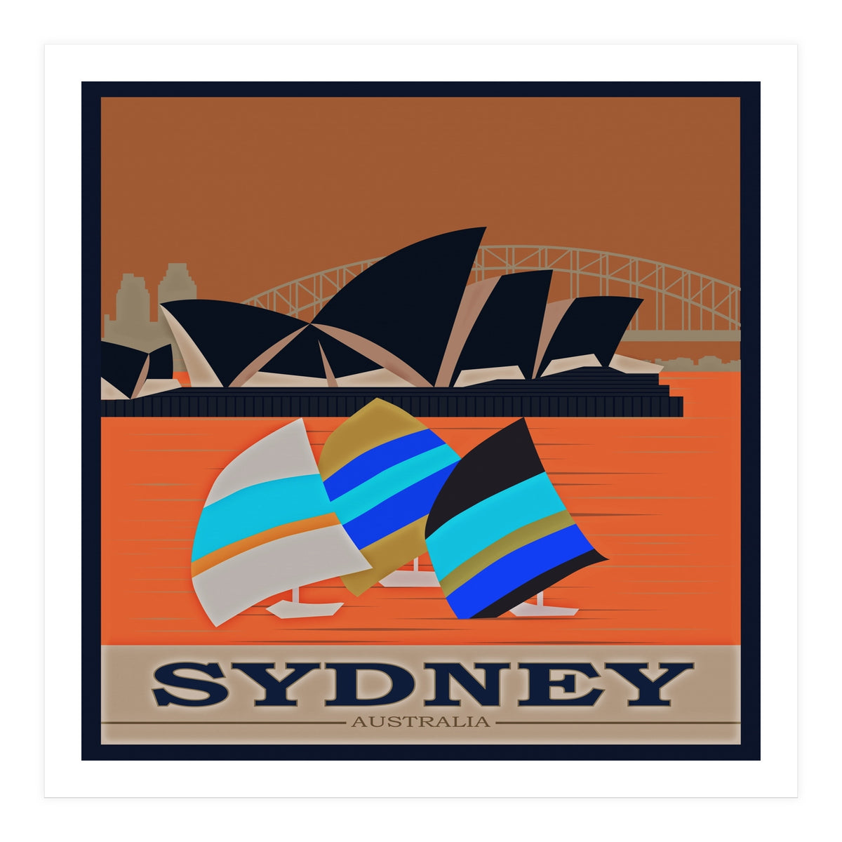Sydney Australia Travel Poster  (Print Only)