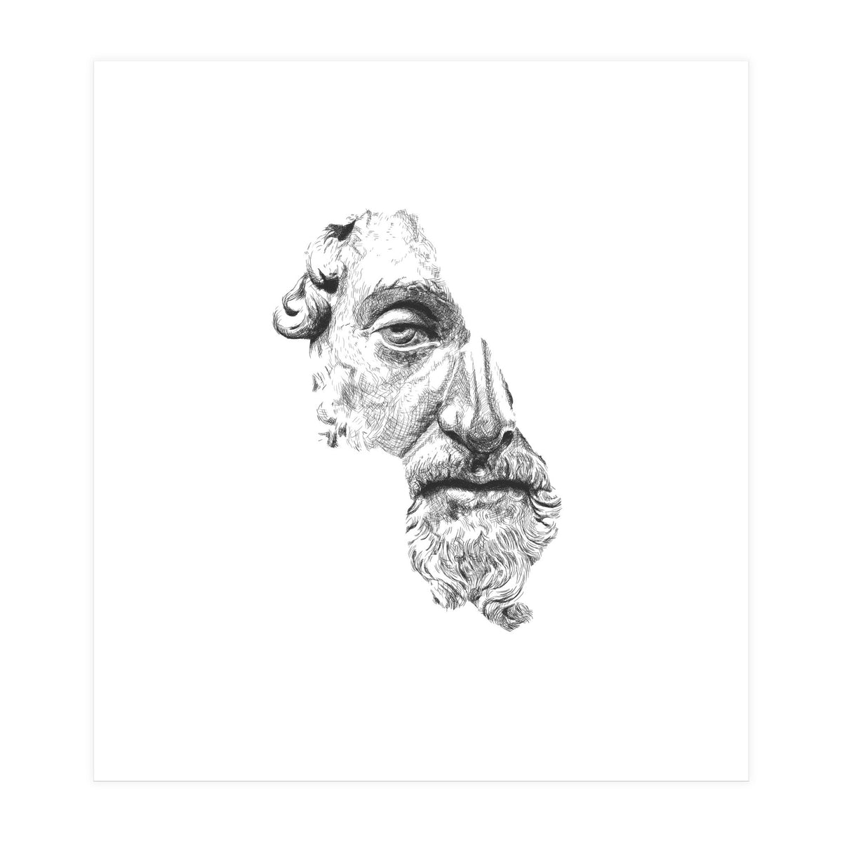 MARCUS AURELIUS ANTONINUS AUGUSTUS / black and white (Print Only)