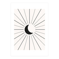 MOON IN LINES - BLACK (Print Only)
