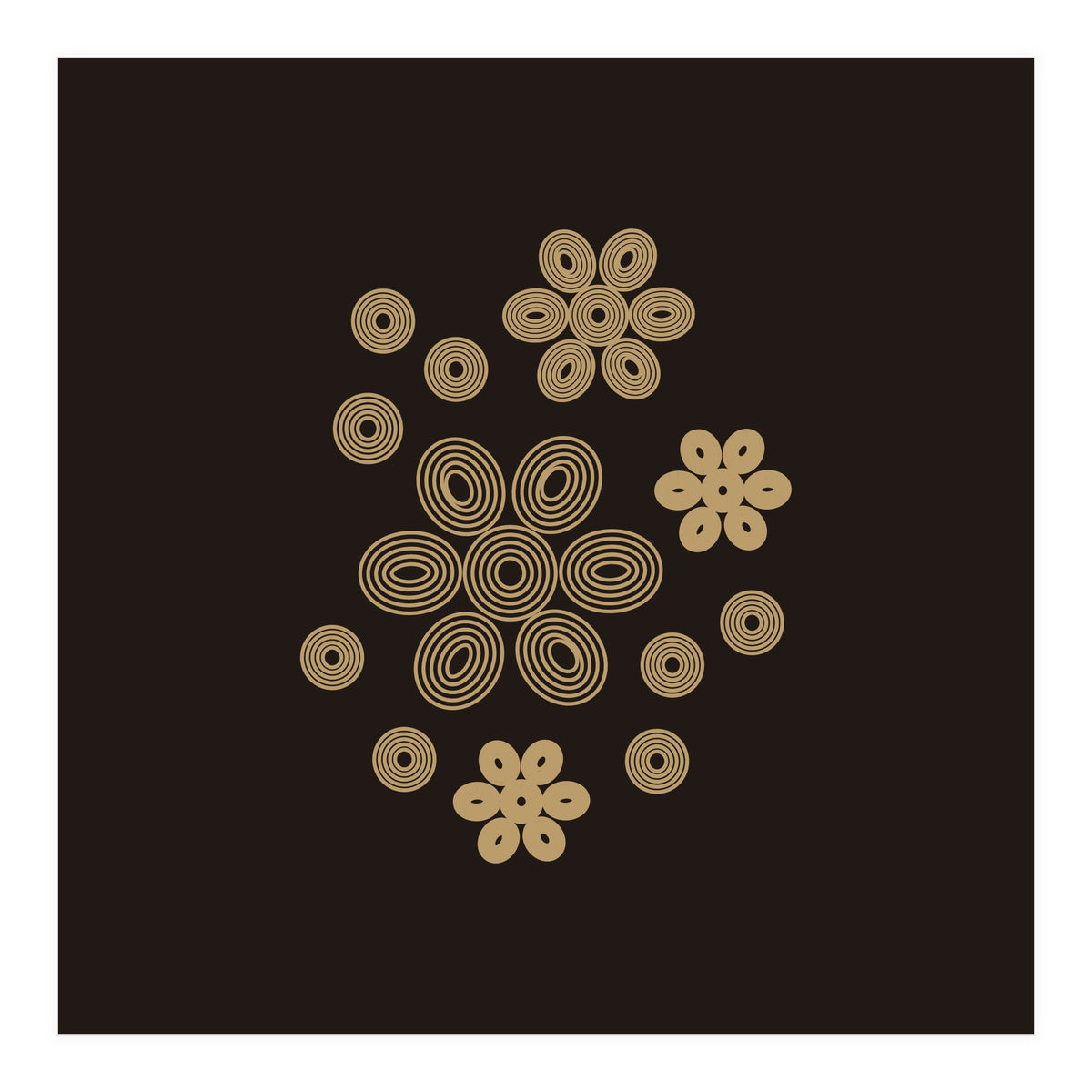 Golden minimal garden | abstract geometric (Print Only)