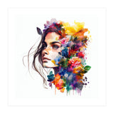 Watercolor Tropical Woman #18 (Print Only) thumbnail