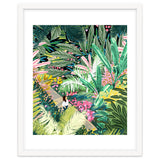 Bohemian Jungle, Tropical Botanical Nature Illustration, Forest Solo Travel Plants Painting thumbnail