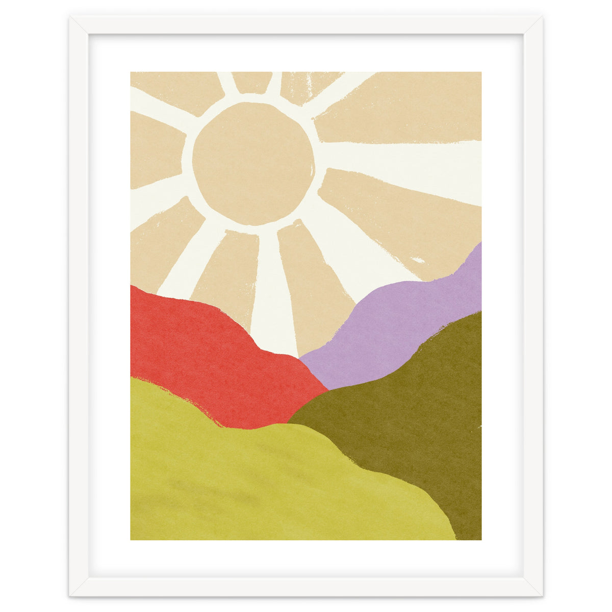 Sunshine & Hills \\ Retro Landscape