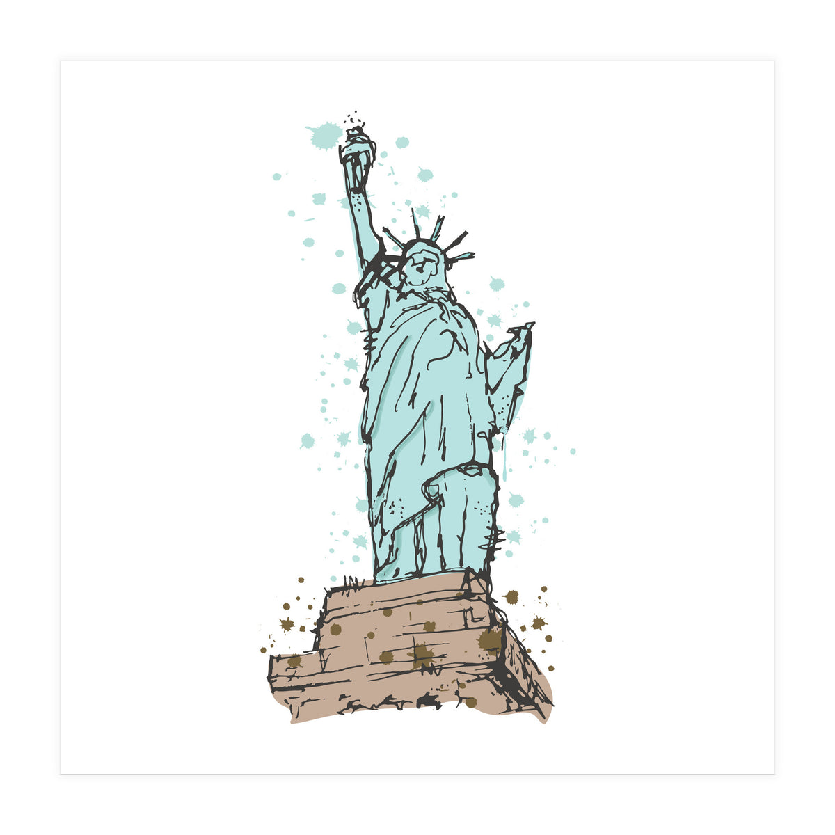 Statue of Liberty Sketch (Print Only)