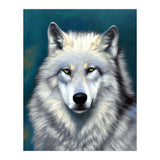 The Wolf, Animal Portrait Painting, Wildlife Forest Jungle Dog, Mystery Eclectic Rustic (Print Only) thumbnail