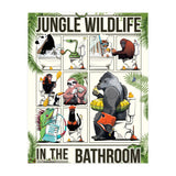 Jungle Wildlife in the Bathroom, funny toilet humour (Print Only) thumbnail