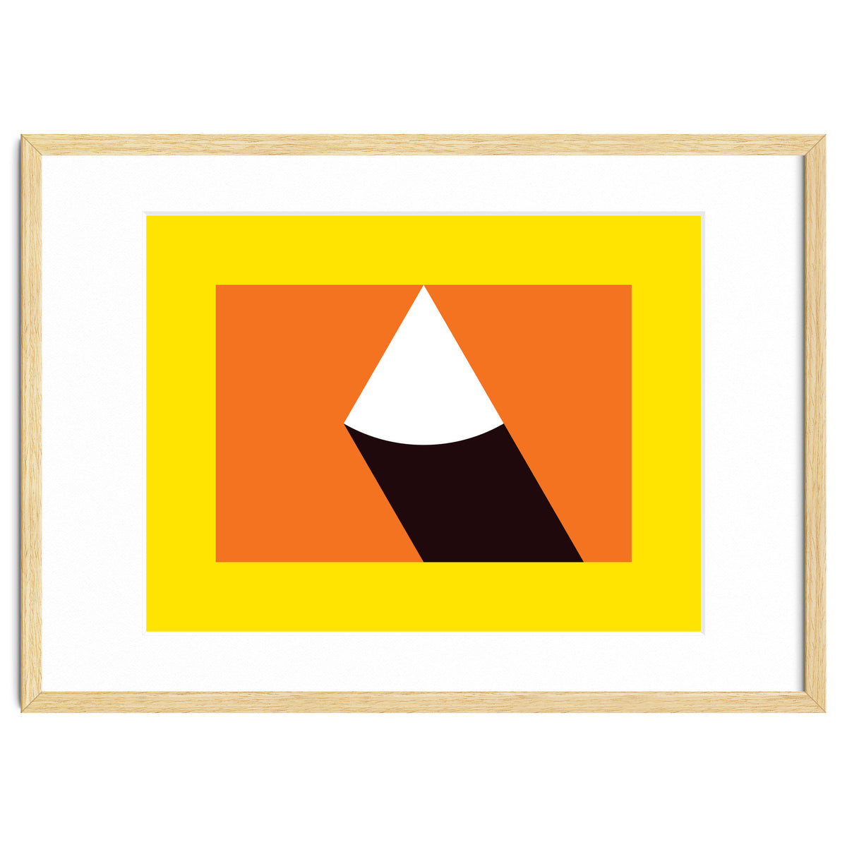 Geometric Shapes No. 47 - orange, black & yellow
