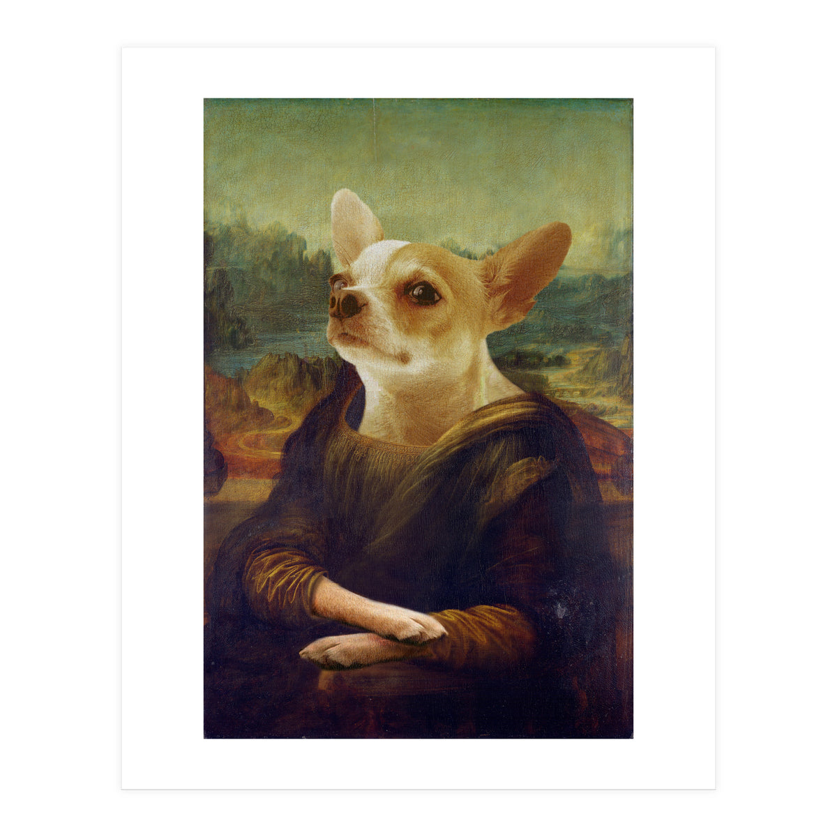 Mona Lisa Chihuahua (Print Only)