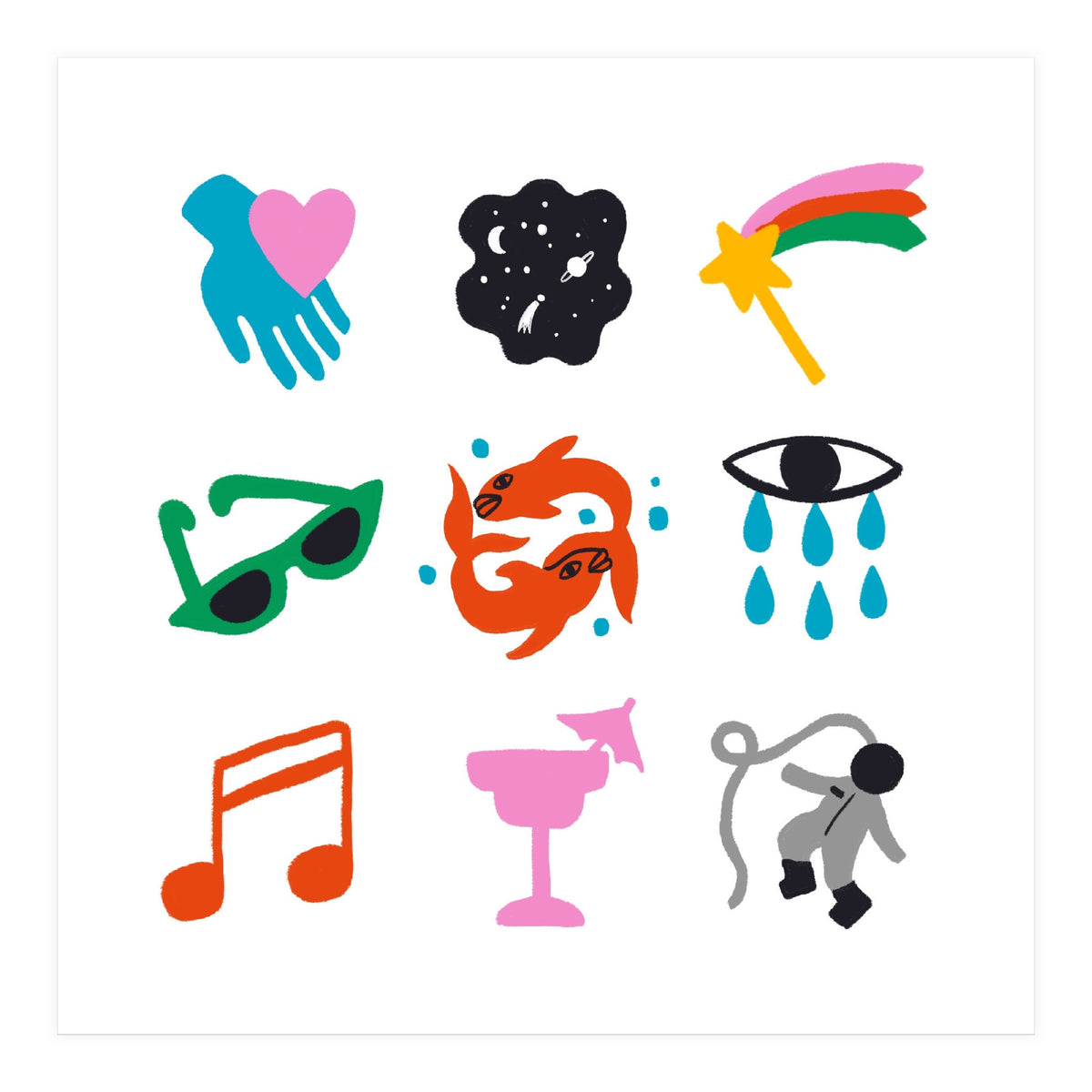 Pisces Emoji (Print Only)