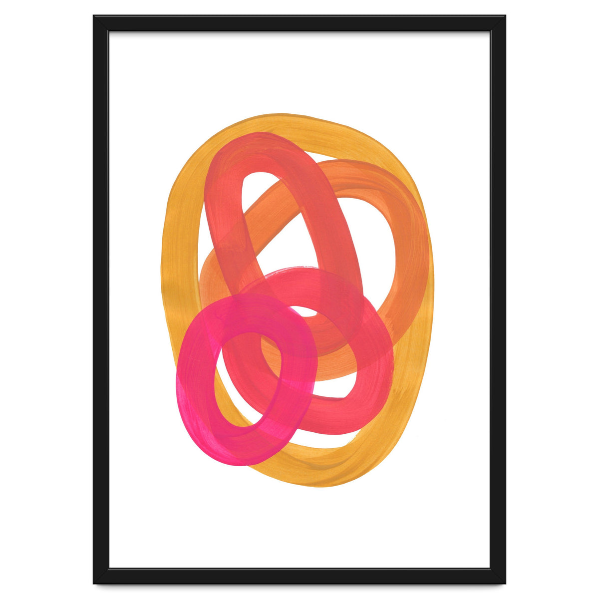 Warm Candy Colors Magenta Yellow Nesting Circles Ombre