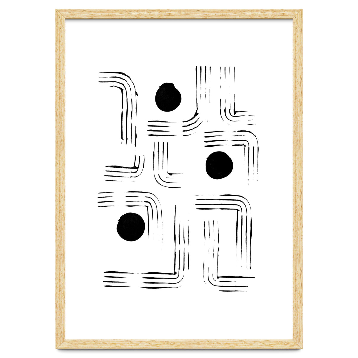 Mid-Century Modern Monochrome Print #1