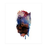 Abstract watercolour red moon (Print Only) thumbnail