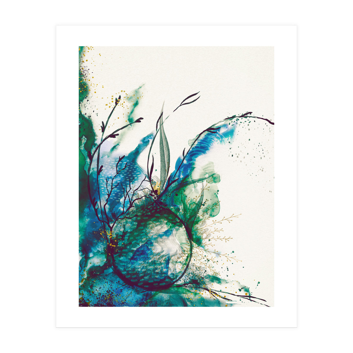 Abstract Sea Watercolour (Print Only)