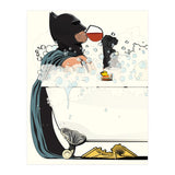 Batman in the Bath, funny Bathroom Humour (Print Only) thumbnail