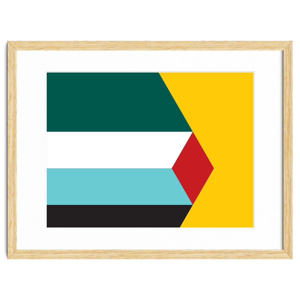 Geometric Shapes No. 43 - yellow & green