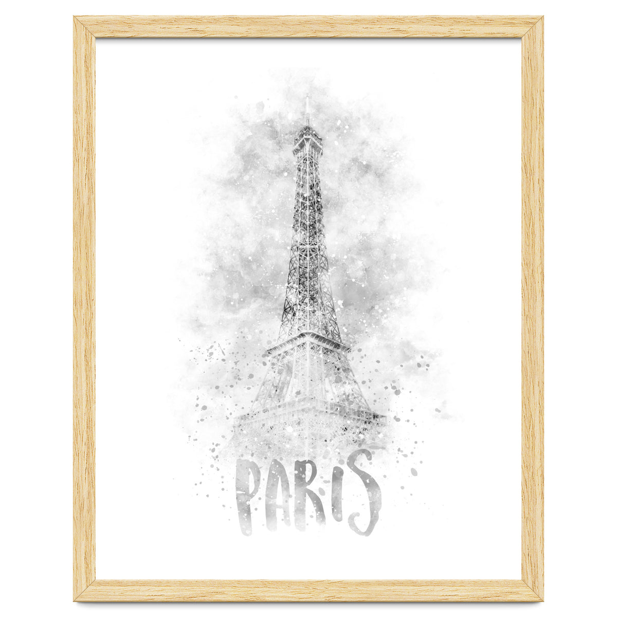 Monochrome Art EIFFEL TOWER | watercolor
