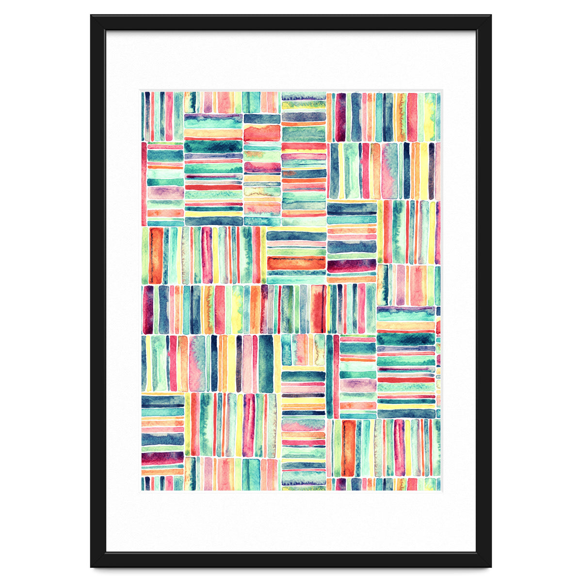 Retro Beach Chair Pastel Watercolor Stripes