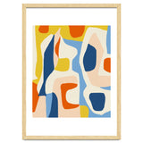 Me & Mine, Abstract Bohemian Pastel Shapes Painting, Eclectic Colorful Graphic Design thumbnail