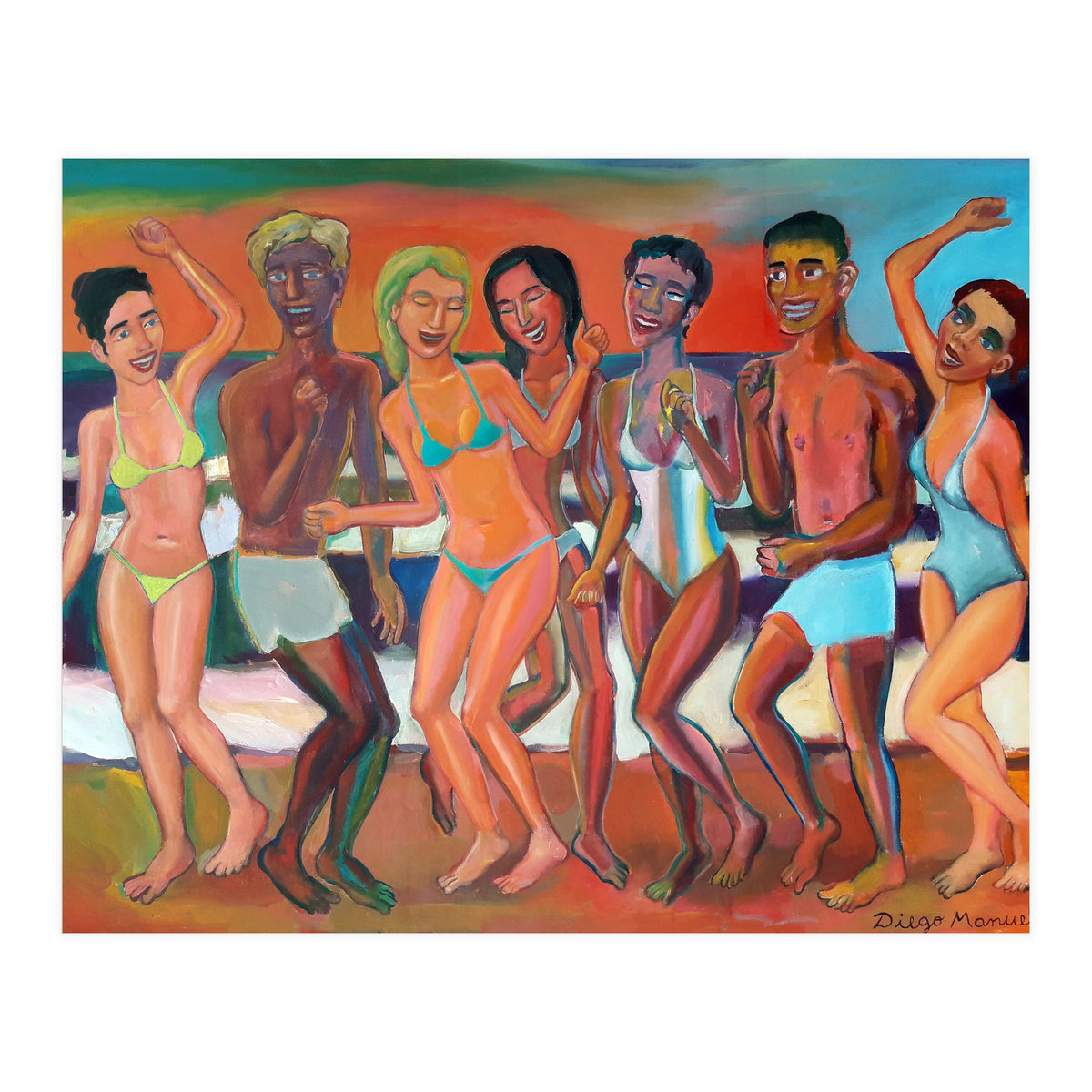 Fiesta En La Playa 7 (Print Only)