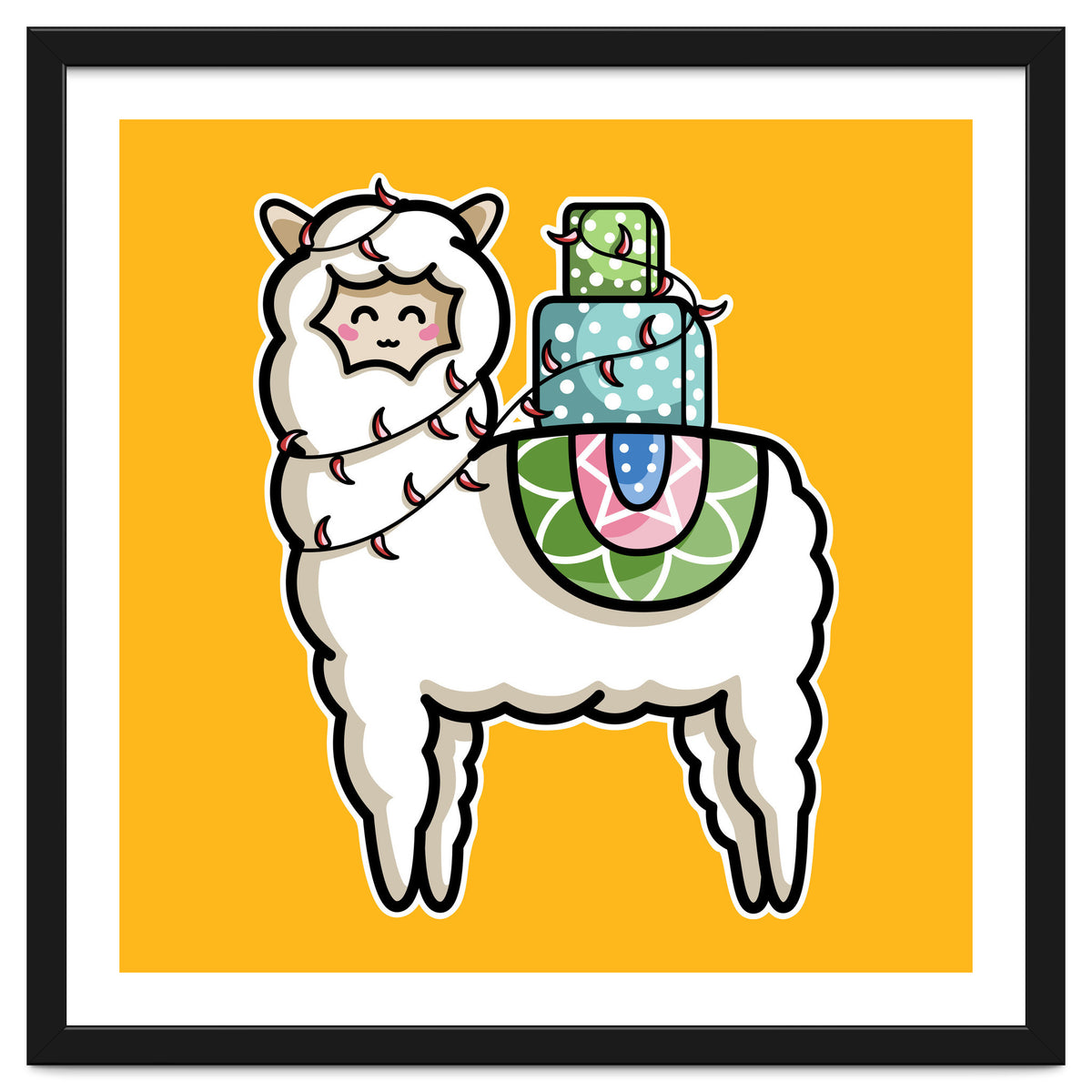 Kawaii Cute Gift Carrying Llama